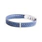 Preview: Dreifaches Armband aus hellblauem italienischem Nappaleder mit versilberter Oberfläche - Ter Light Blue